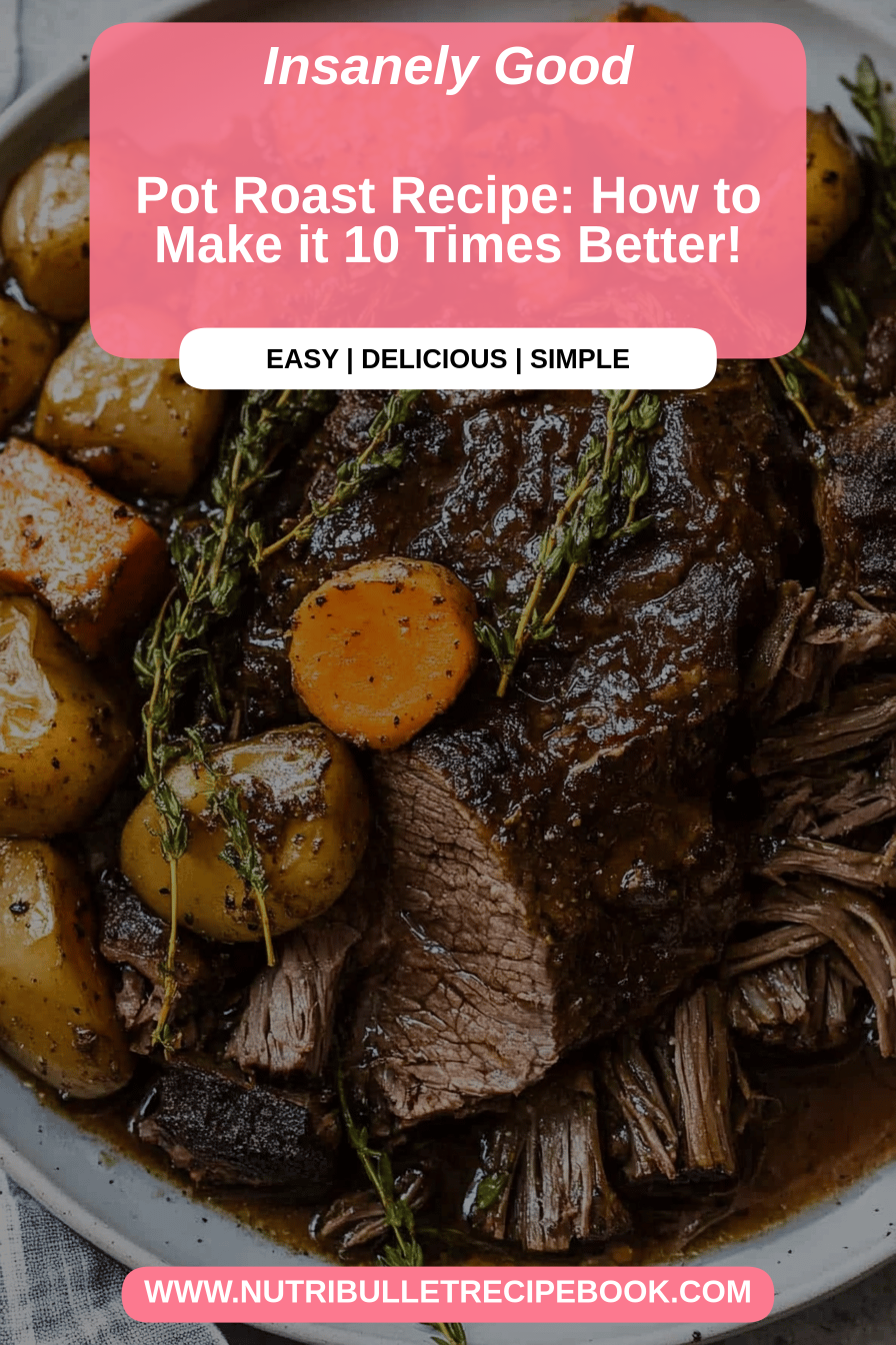 Pot roast recipe final dish beautifully presented and ready to serve