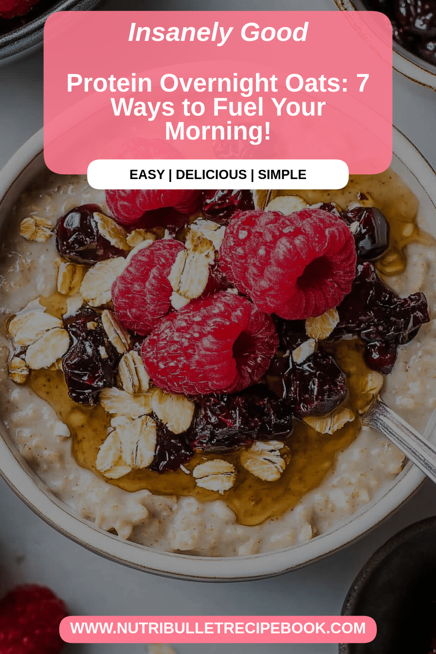 Protein overnight oats final dish beautifully presented and ready to serve