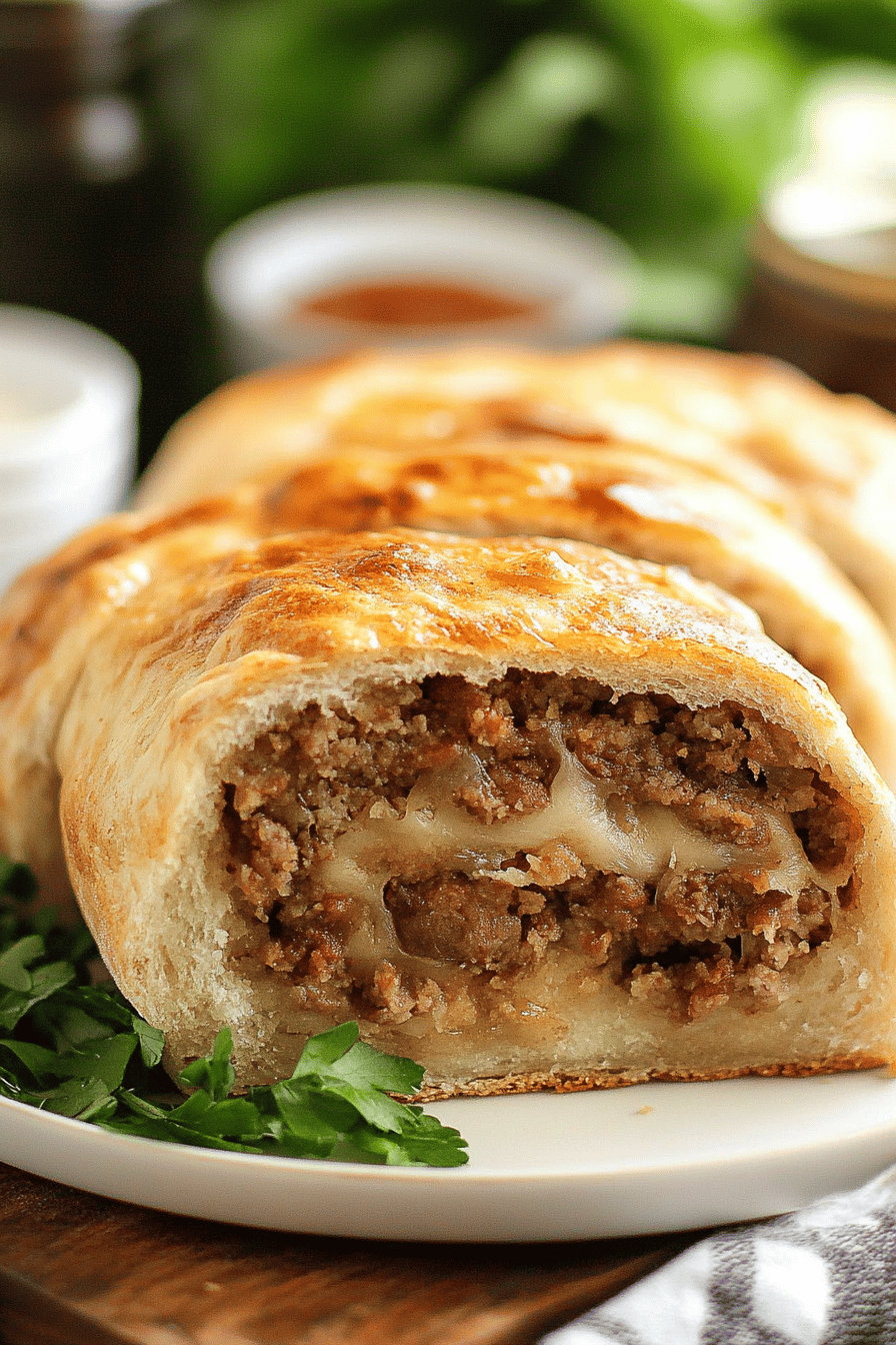Sausage Bread Recipe ingredients organized and measured on kitchen counter