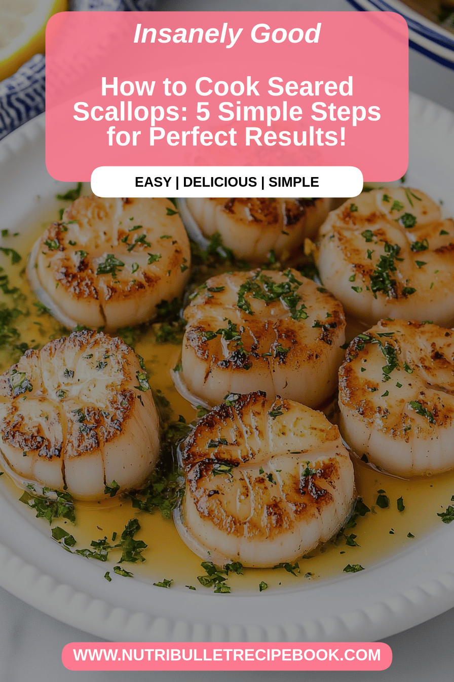 Seared Scallops Recipe final dish beautifully presented and ready to serve