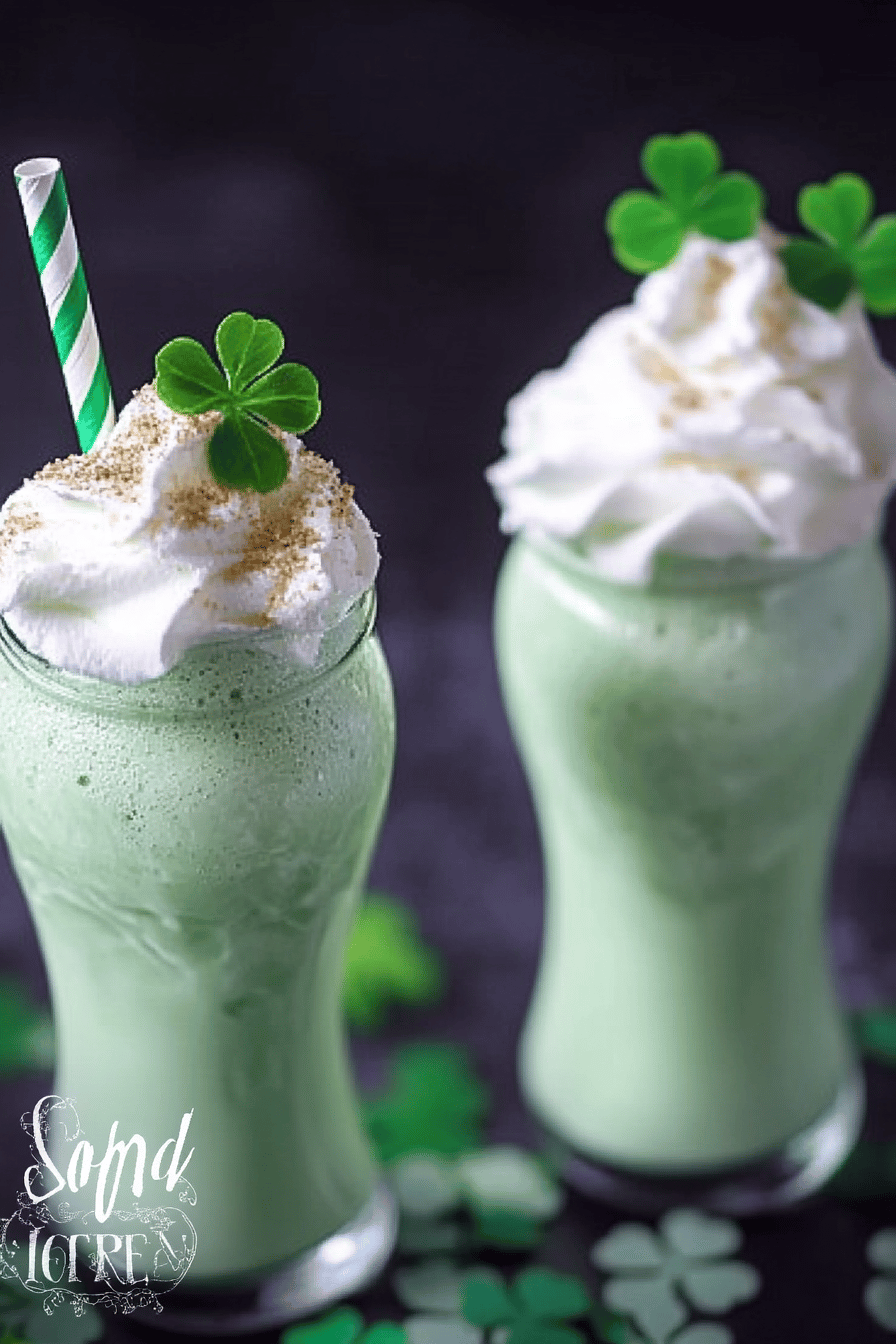 Shamrock Shake slice on plate showing perfect texture and swirl pattern
