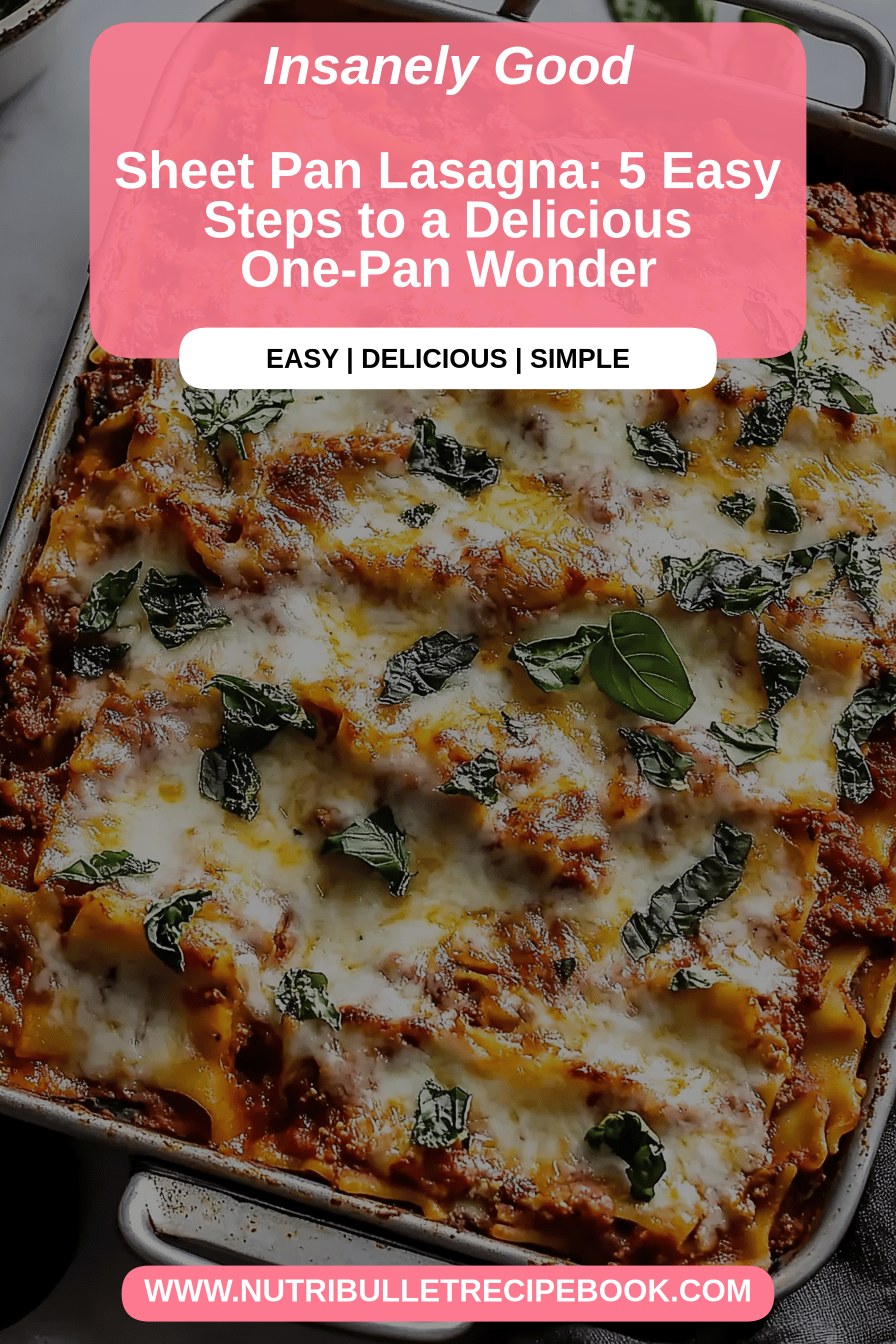 Sheet Pan Lasagna final dish beautifully presented and ready to serve