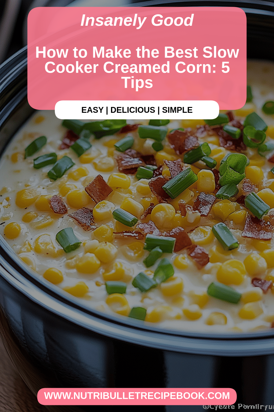 Slow Cooker Creamed Corn final dish beautifully presented and ready to serve