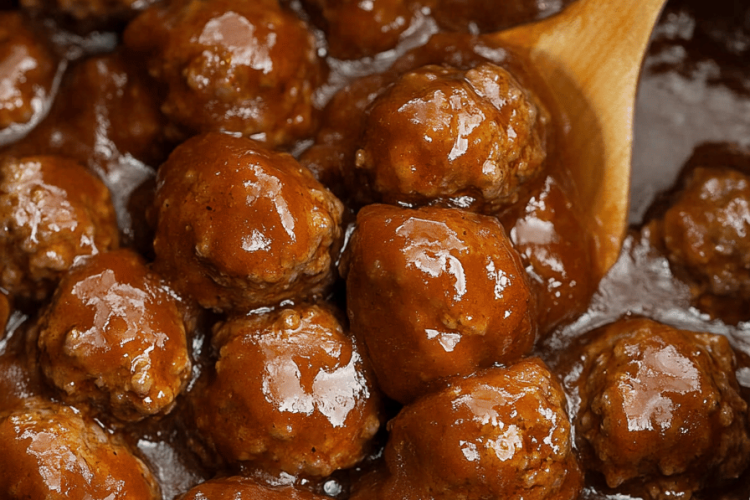 Slow Cooker Salisbury Steak Meatballs