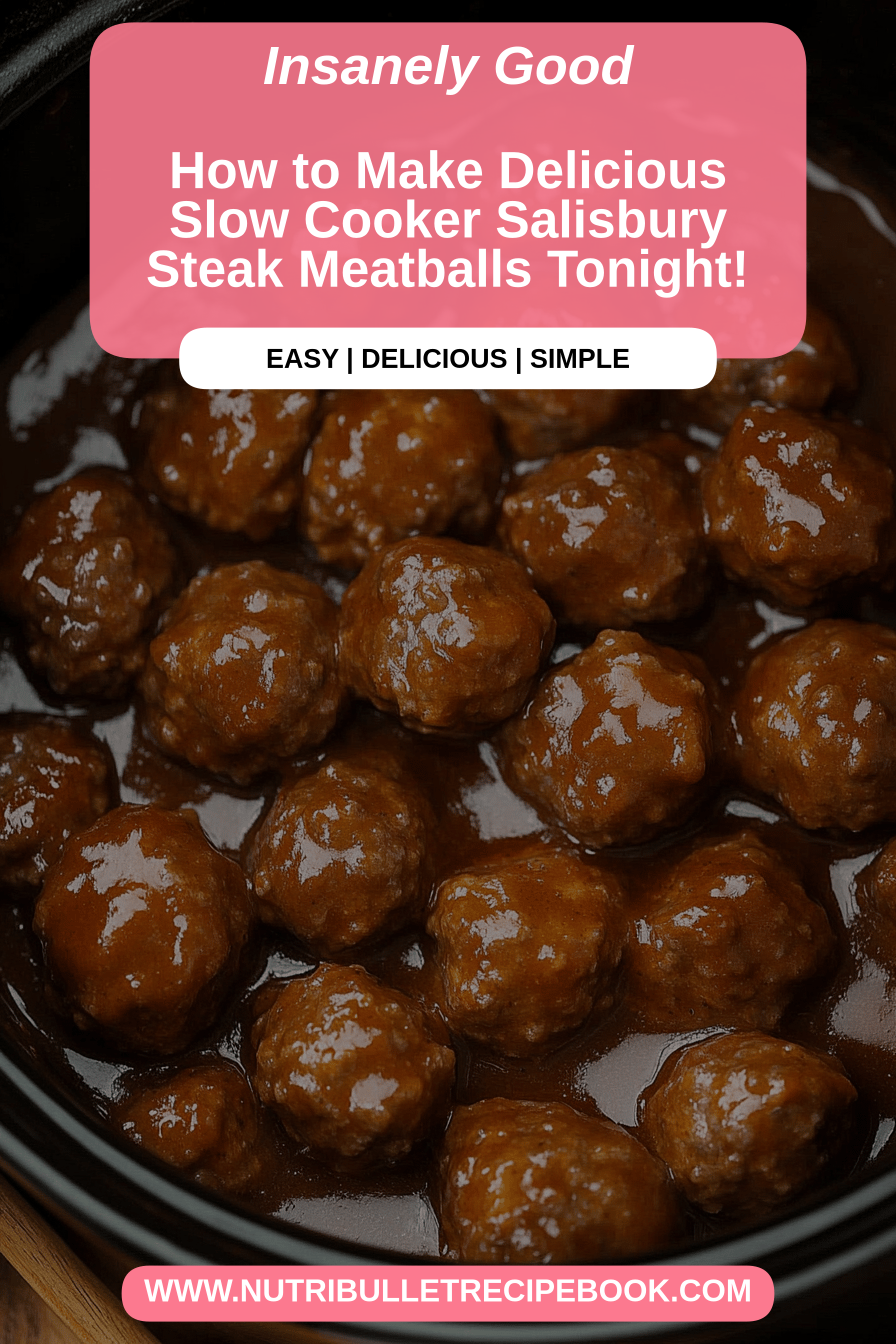 Slow Cooker Salisbury Steak Meatballs final dish beautifully presented and ready to serve