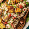 Smashed potatoes salad