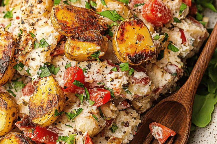 Smashed potatoes salad