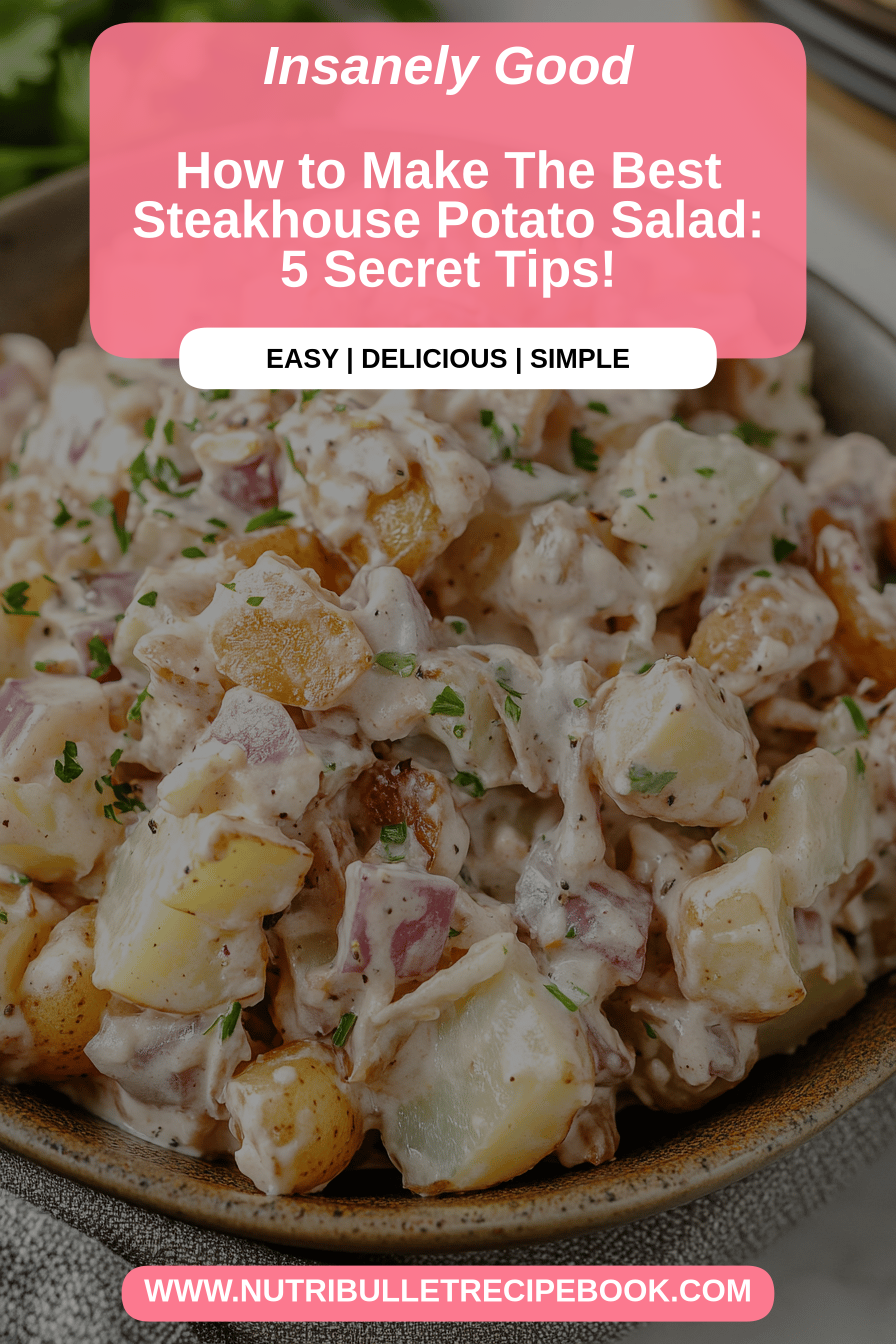 Steakhouse Potato Salad final dish beautifully presented and ready to serve