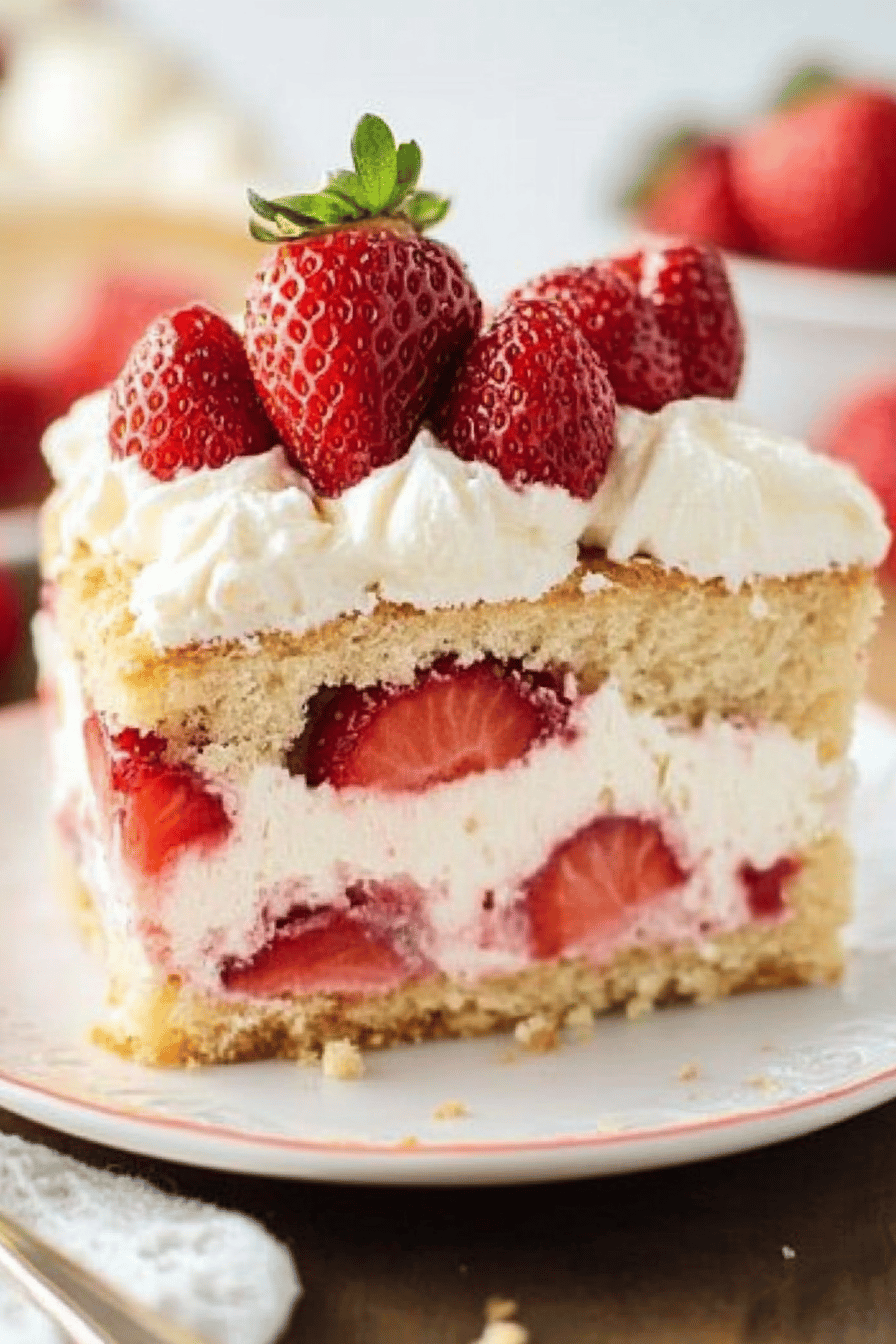 Strawberry Shortcake ingredients organized and measured on kitchen counter