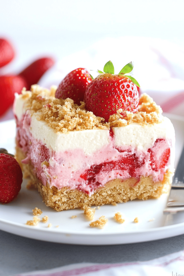 Strawberry cheesecake bars