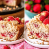 Strawberry coffee cake