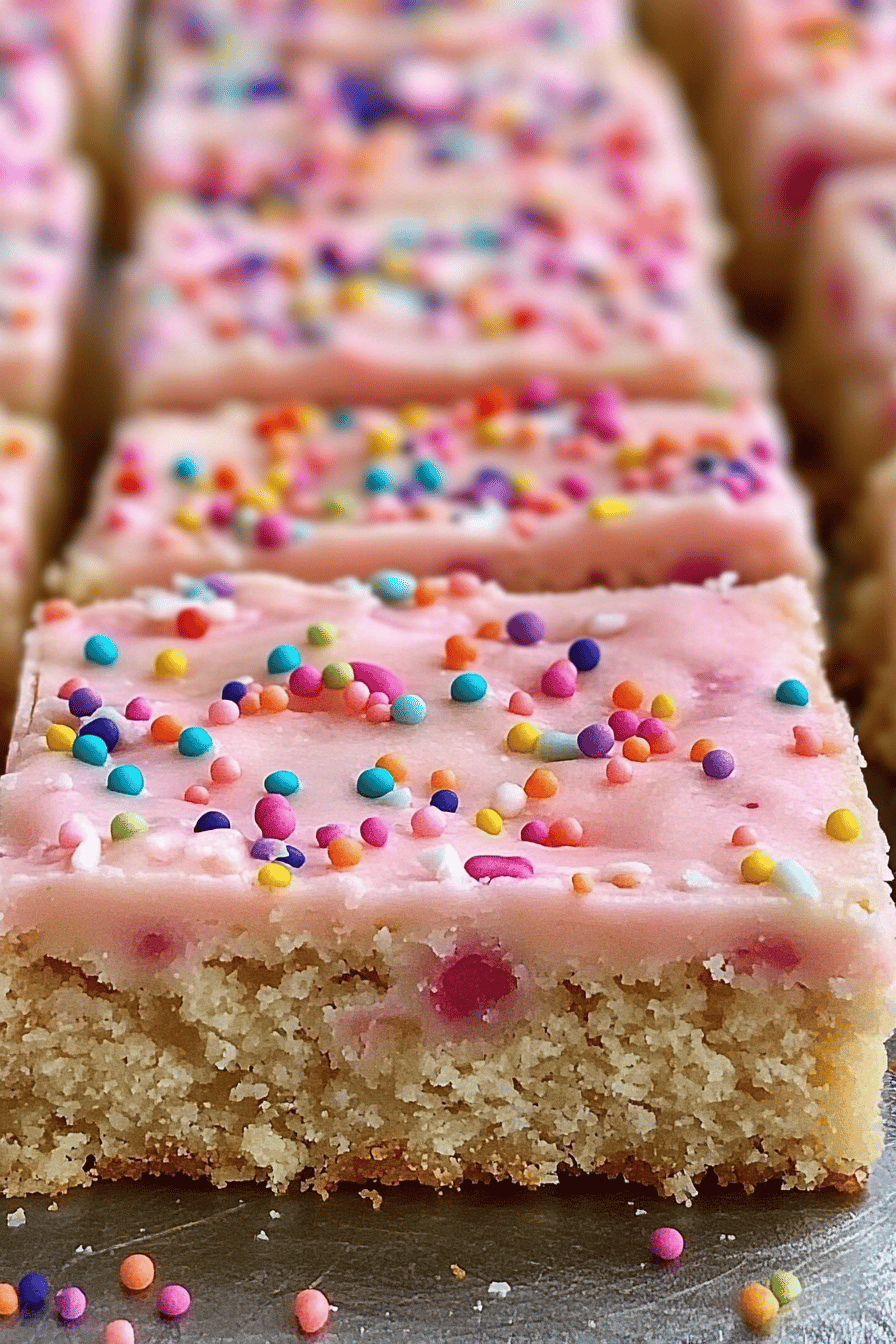 Sugar Cookie Bars slice on plate showing perfect texture and swirl pattern