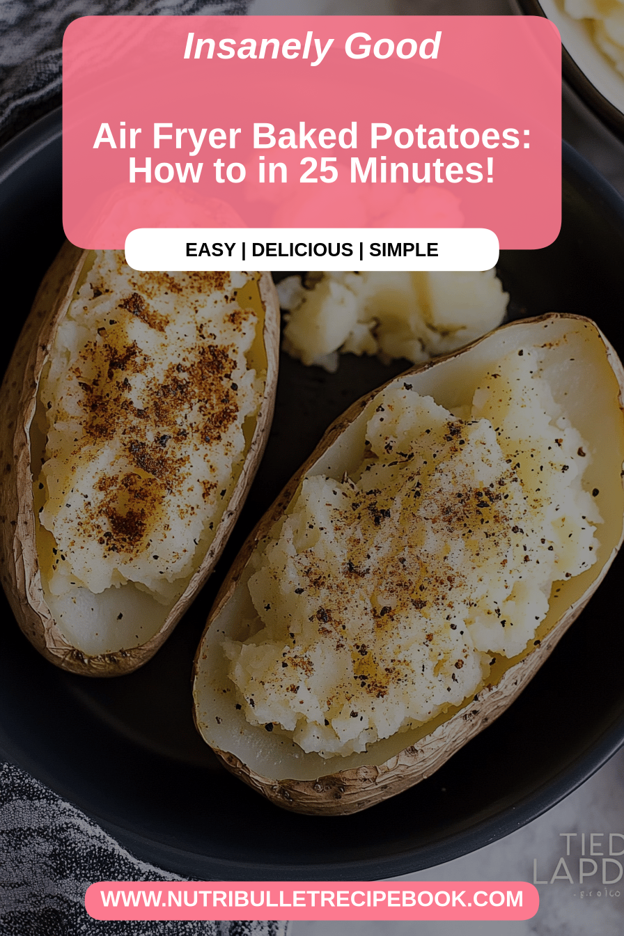 air fryer baked potato final dish beautifully presented and ready to serve