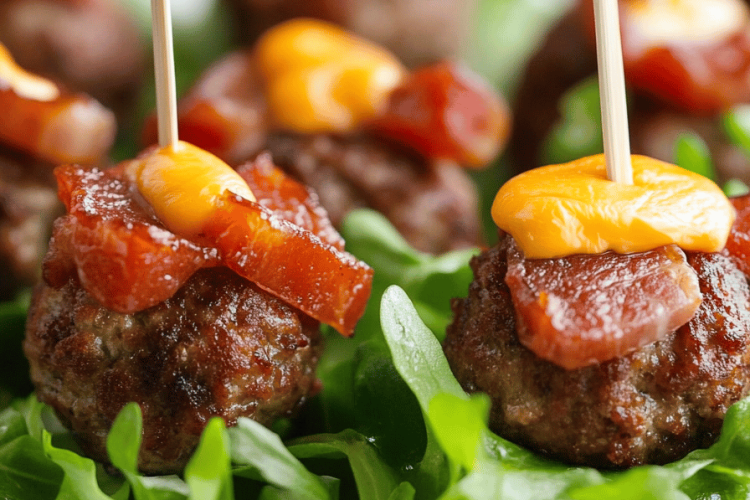 bacon cheeseburger meatballs