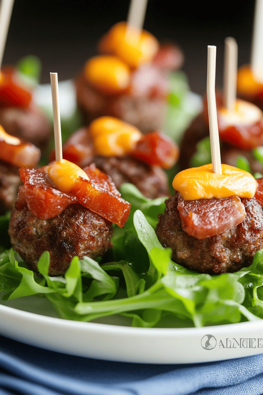 bacon cheeseburger meatballs