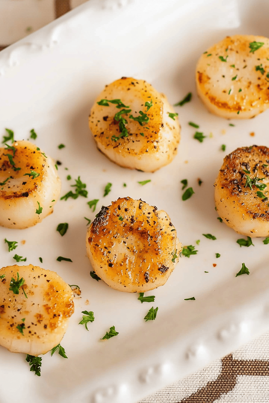 baked scallops ingredients organized and measured on kitchen counter