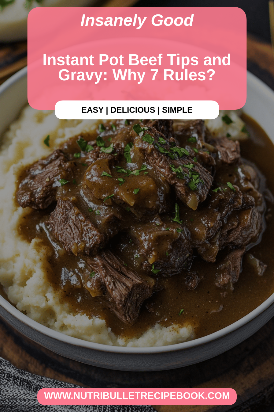 beef tips and gravy final dish beautifully presented and ready to serve