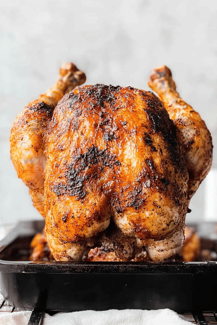 beer can chicken ingredients organized and measured on kitchen counter