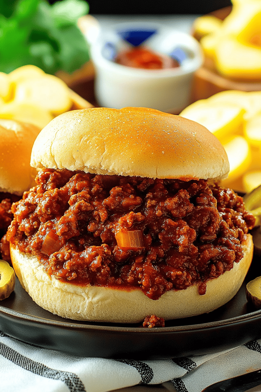 best sloppy joes slice on plate showing perfect texture and swirl pattern