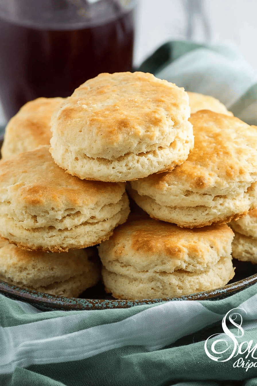 biscuits ingredients organized and measured on kitchen counter