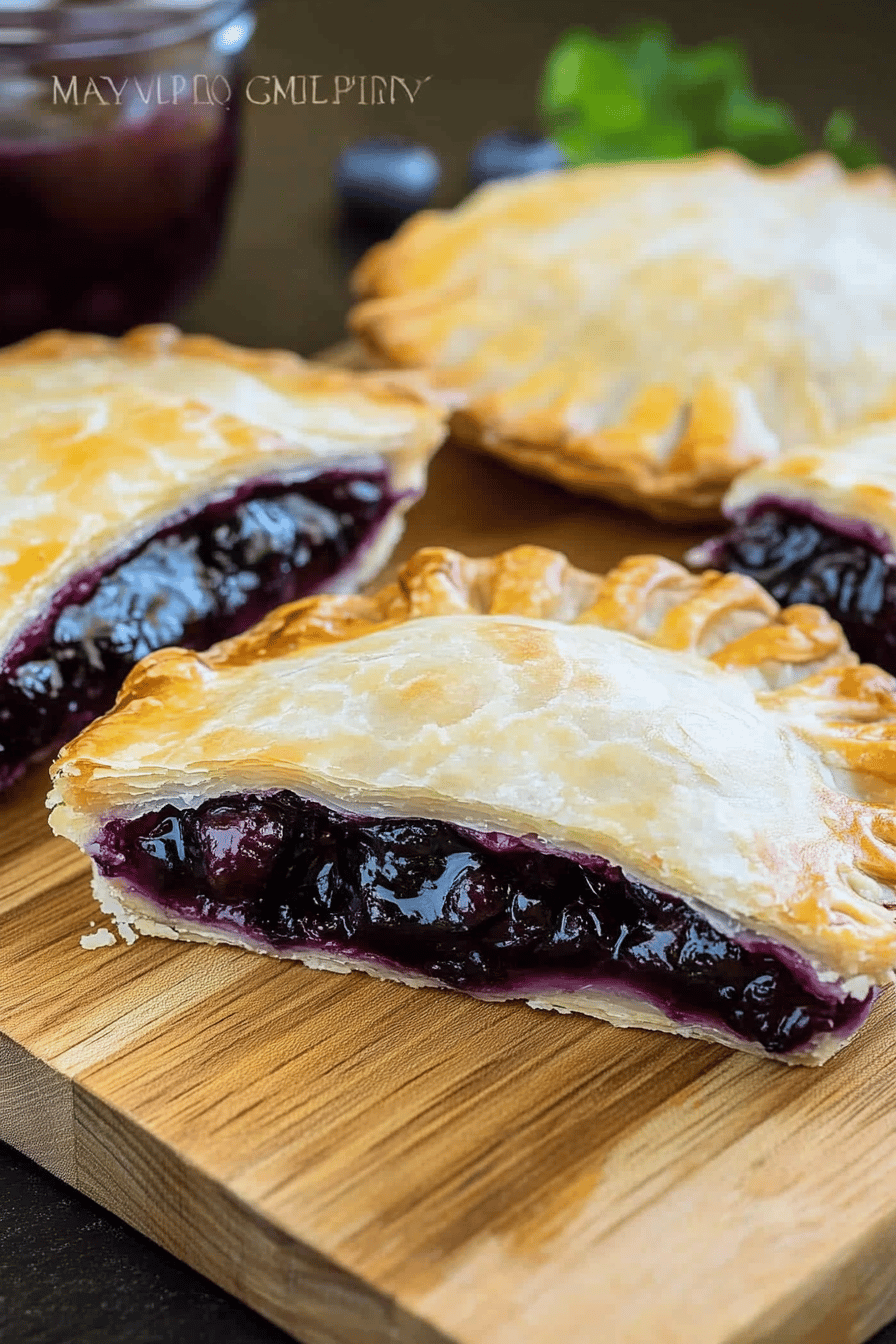 blueberry hand pies ingredients organized and measured on kitchen counter
