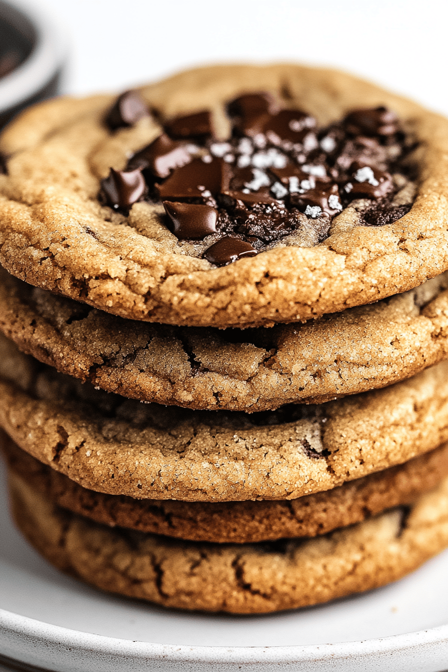 brown butter cookies slice on plate showing perfect texture and swirl pattern