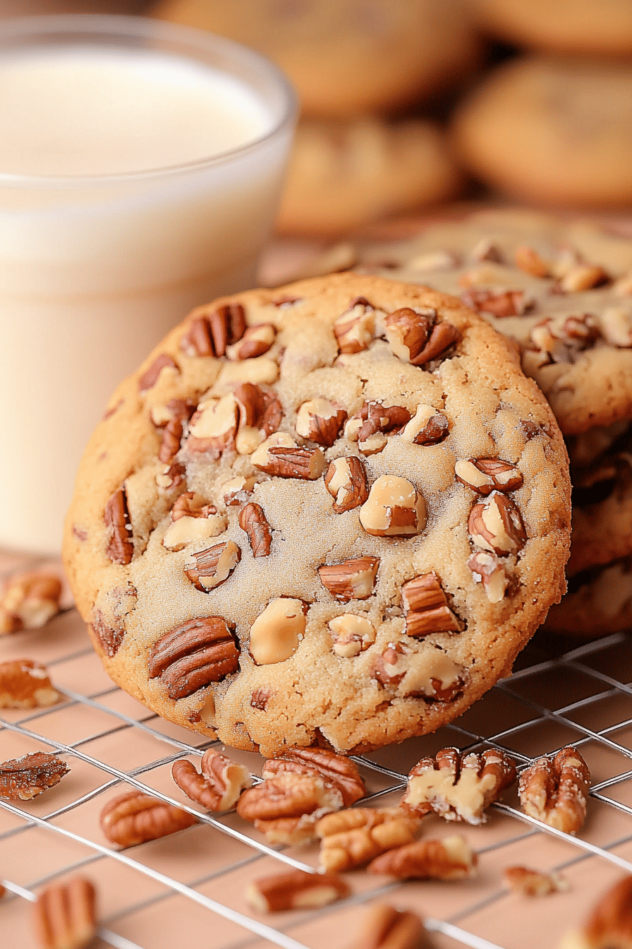 butter pecan cookies ingredients organized and measured on kitchen counter