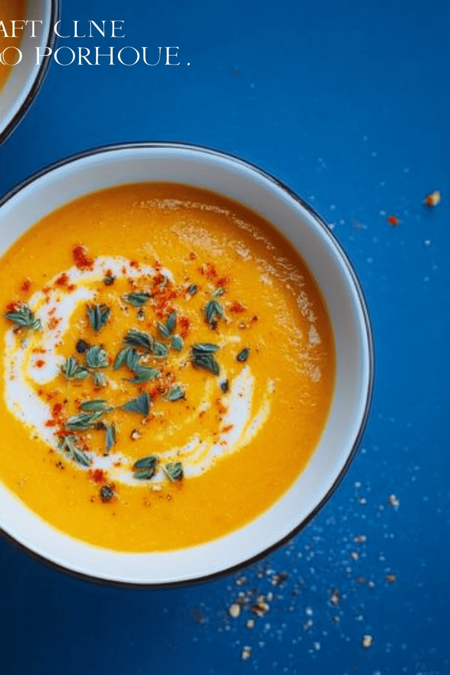 butternut squash soup ingredients organized and measured on kitchen counter