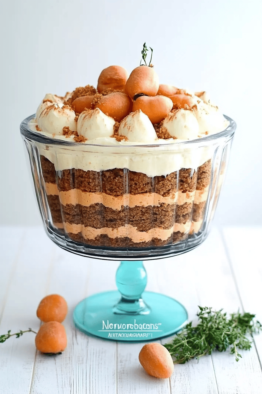 carrot cake trifle ingredients organized and measured on kitchen counter