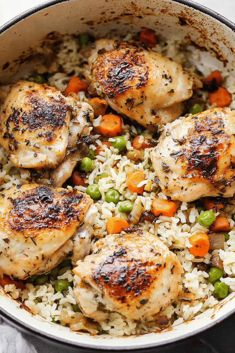 chicken and rice slice on plate showing perfect texture and swirl pattern