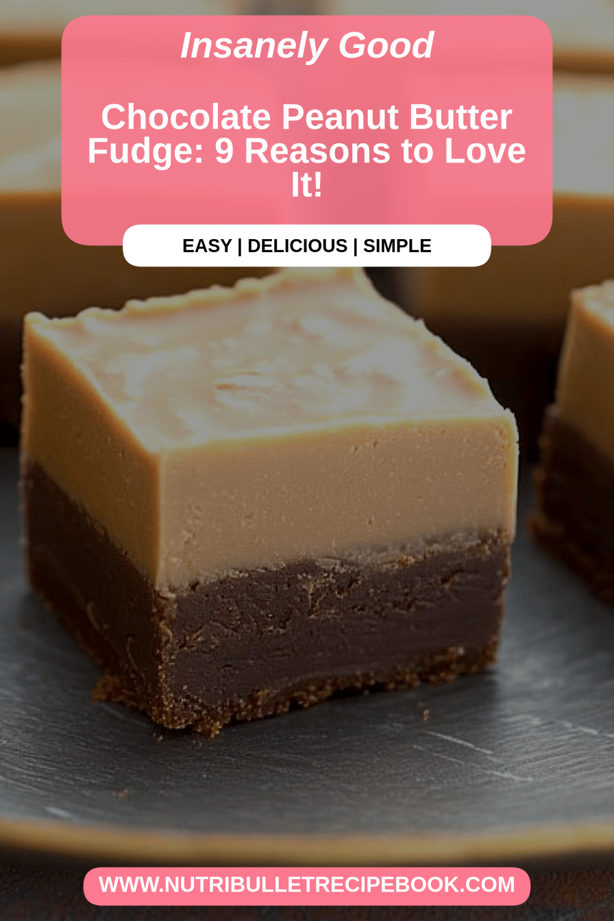 chocolate peanut butter fudge final dish beautifully presented and ready to serve