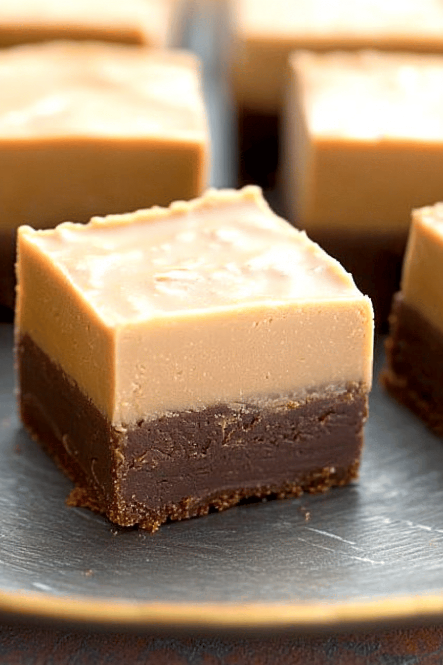 chocolate peanut butter fudge ingredients organized and measured on kitchen counter