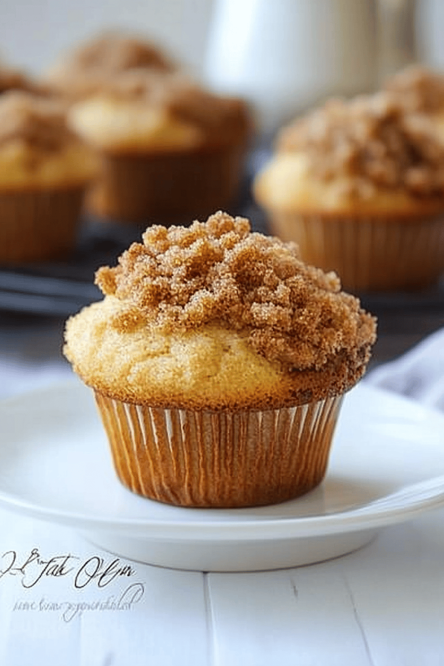 cinnamon streusel muffins slice on plate showing perfect texture and swirl pattern