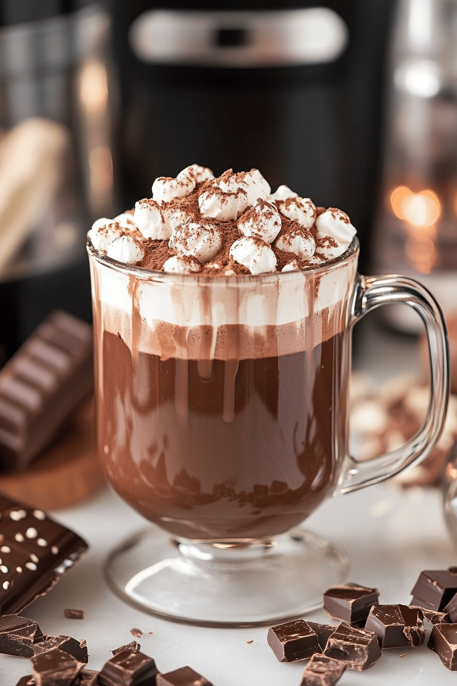 crockpot hot chocolate slice on plate showing perfect texture and swirl pattern