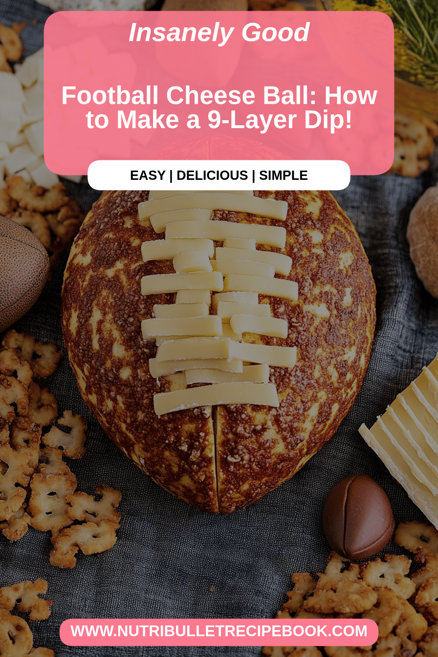 football cheese ball final dish beautifully presented and ready to serve