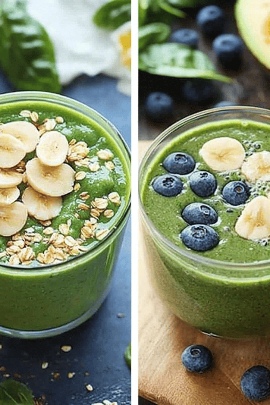 green smoothie recipes slice on plate showing perfect texture and swirl pattern