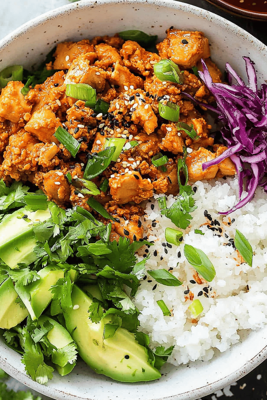 ground chicken bowls