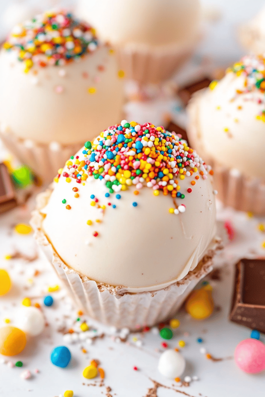 hot chocolate bombs slice on plate showing perfect texture and swirl pattern