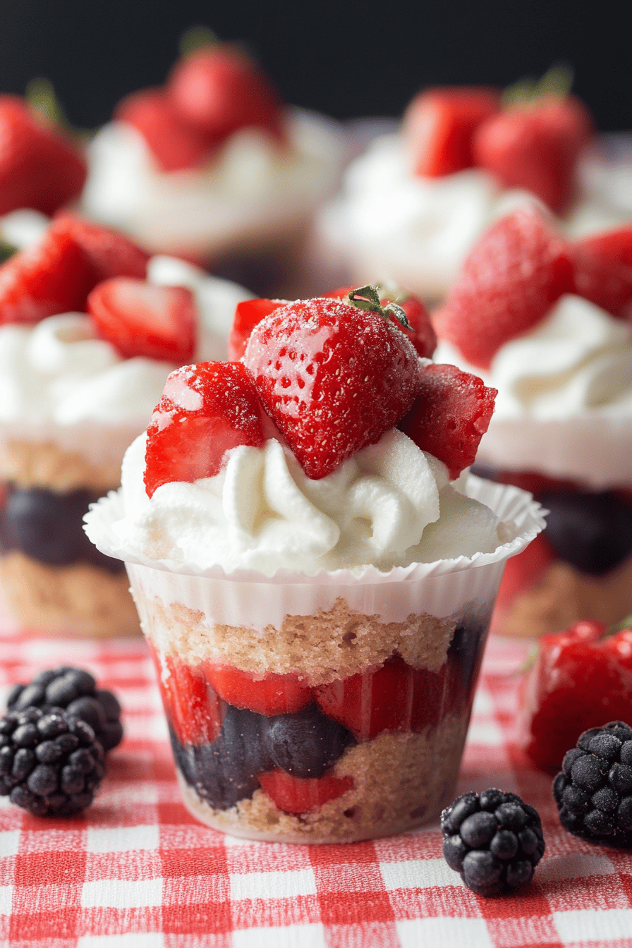 mini shortcake cups slice on plate showing perfect texture and swirl pattern
