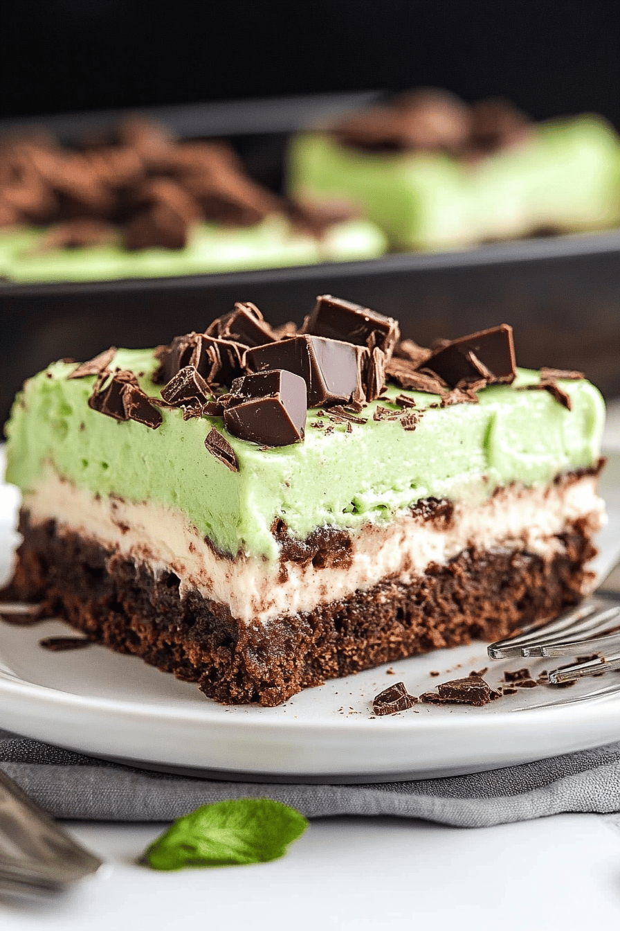 mint chocolate lasagna