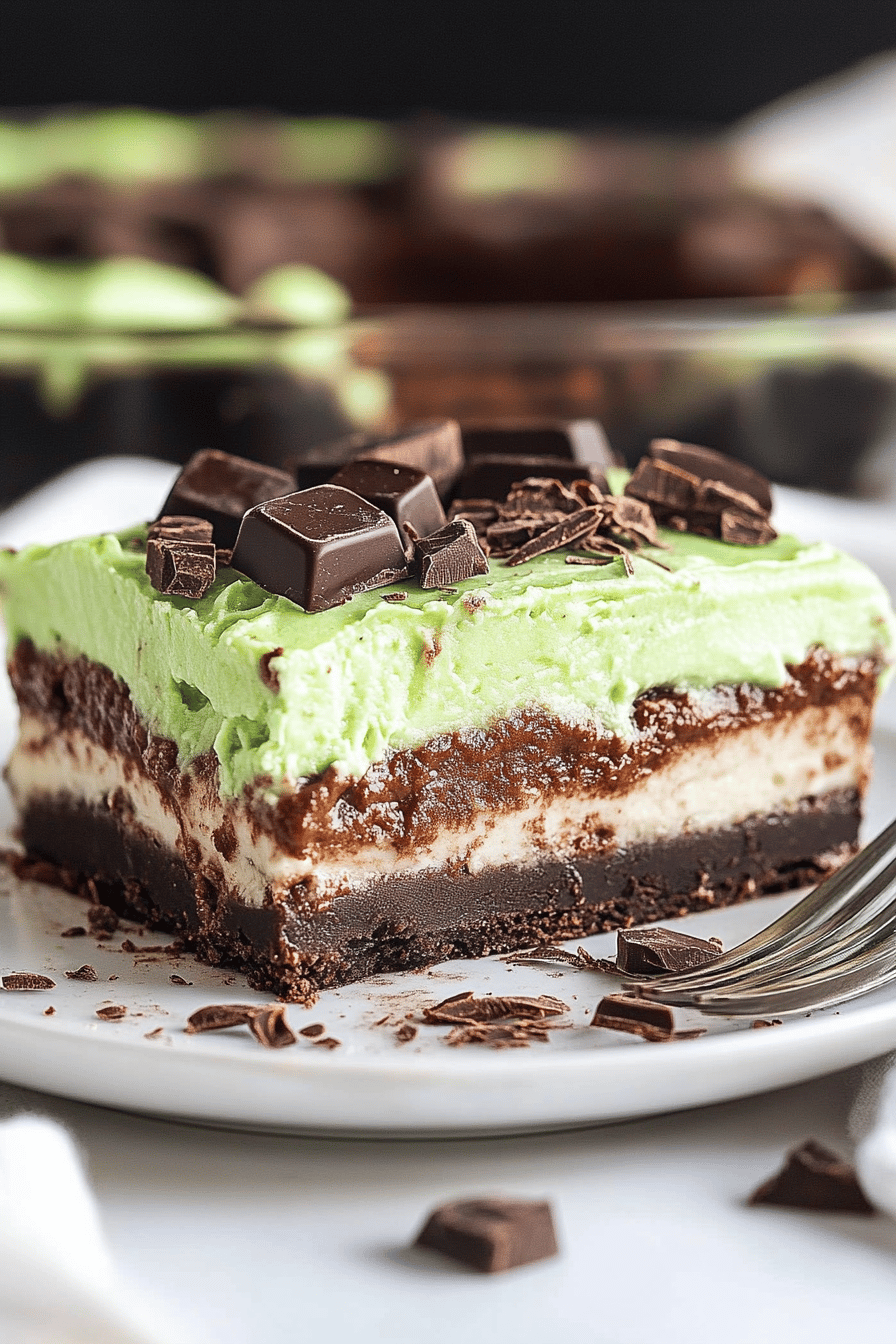 mint chocolate lasagna ingredients organized and measured on kitchen counter