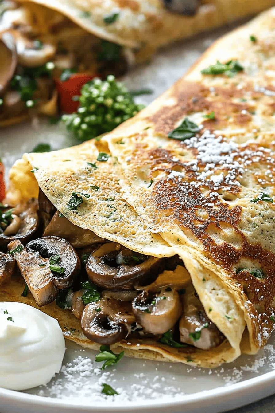 mushroom crepes