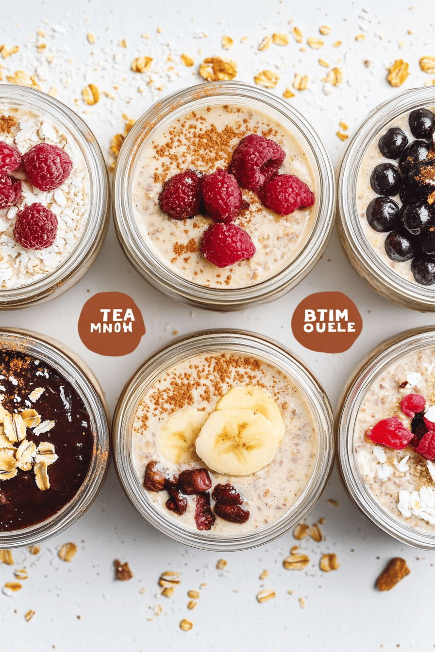 overnight oats slice on plate showing perfect texture and swirl pattern