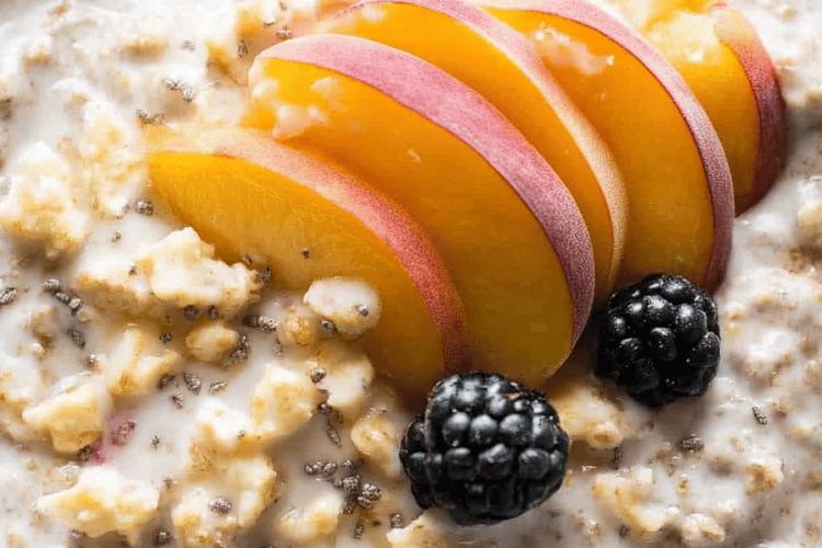 peach overnight oats