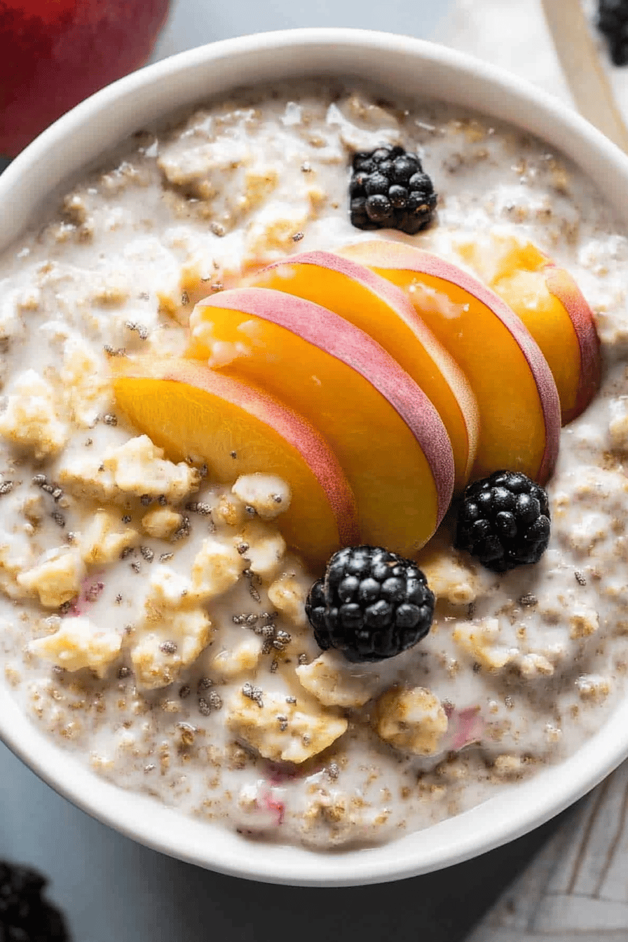 peach overnight oats