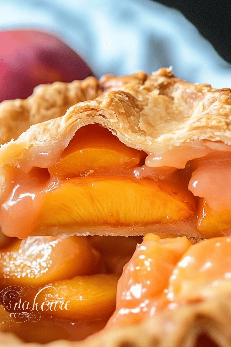 peach pie ingredients organized and measured on kitchen counter