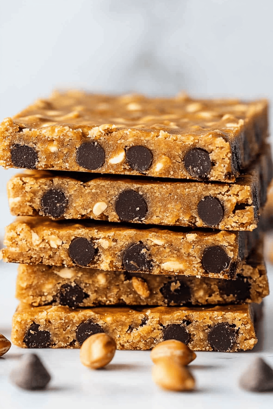 peanut butter bars ingredients organized and measured on kitchen counter