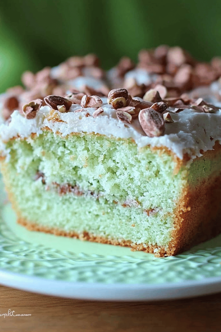 pistachio poke cake