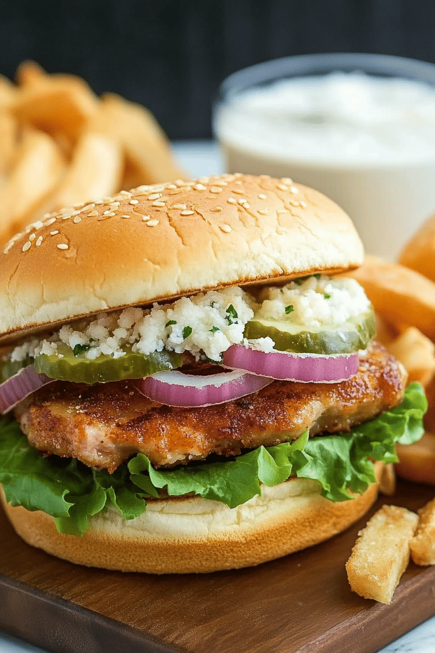 pork tenderloin sandwich slice on plate showing perfect texture and swirl pattern