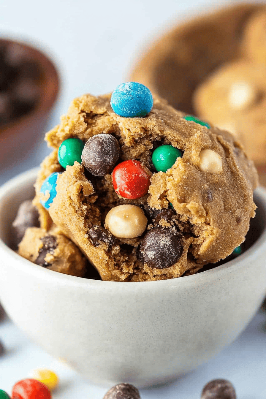 protein cookie dough ingredients organized and measured on kitchen counter
